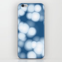Meditative Blurry Lights in Calming Blue Ombre iPhone Skin