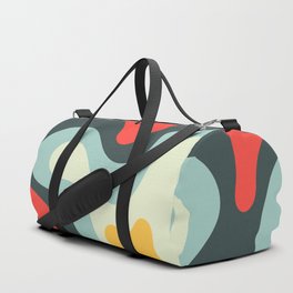 Vintage Abstract Swirl Waves Art Retro 50s and 60s Color Palette 2 Duffle Bag