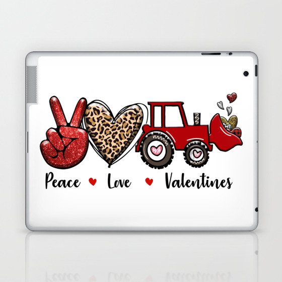 Peace Love Valentines Laptop & iPad Skin