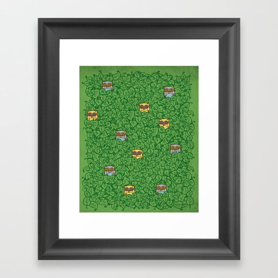 Little Leafy Friends Framed Art Print
