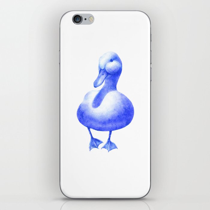 Blue Duck artprint iPhone Skin