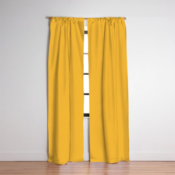 Yellow Butter Solid Summer Party Color Blackout Curtain By