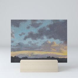 Cloudy sunset Mini Art Print