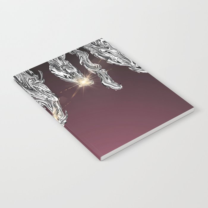 Modern Burgundy And Silver Glitter Gradient Ombre Sombre Pattern,luxury,glam,sparkles,shine,shiny,abstract,girly,chic, Notebook