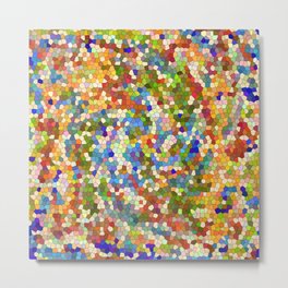 Colorful Tile Mosaic Metal Print