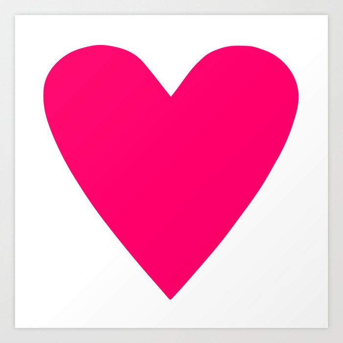 Neon Pink Heart Kunstdrucke Neon Pink Heart Kunstdrucke