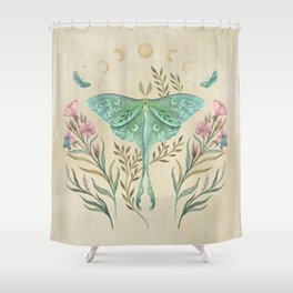 Luna and Forester - Oriental Vintage Shower Curtain