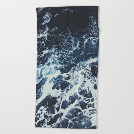 Dark Ocean Beach Towel