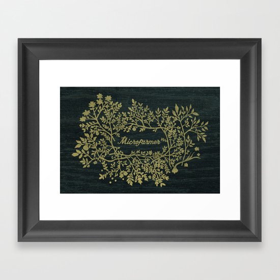 Microfarmer - Gold Framed Art Print