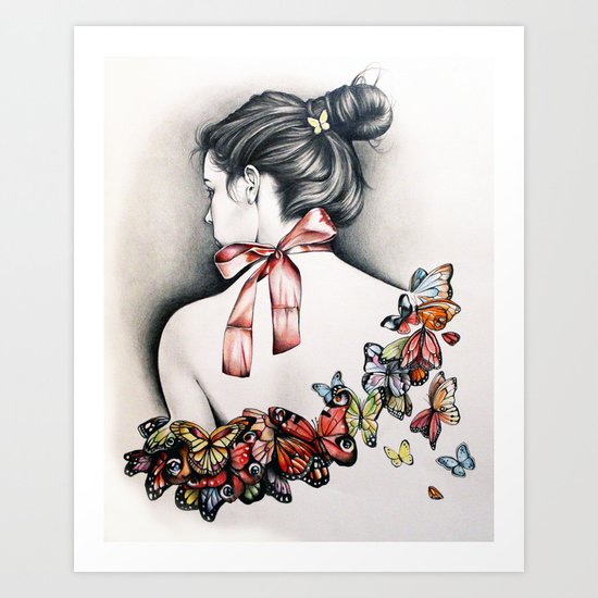 L’effet papillon Art Print