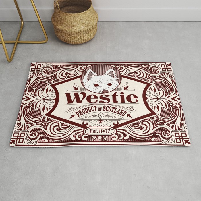 Antique Westie Rug