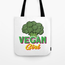 Vegan Girl Brokkoli Tote Bag