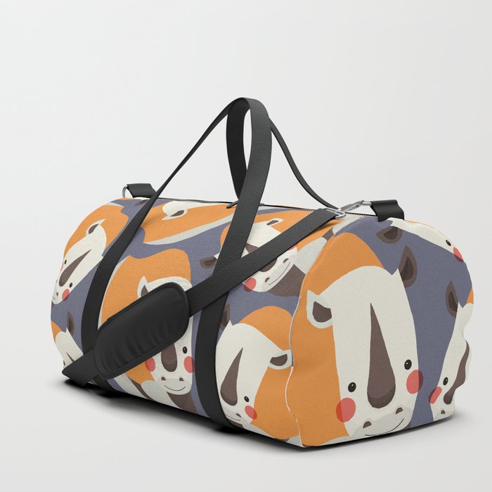 Rhinoceros, Animal Portrait Duffle Bag