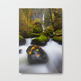 Elowah Falls Autumn Metal Print | Landscape, Photo 