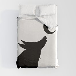 Wolf silhouette Duvet Cover