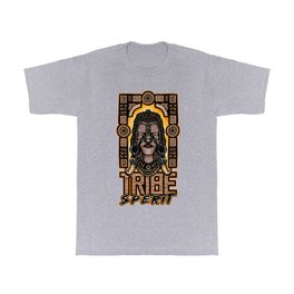 Tribe Spirit - Black male, tribal maya aborigen design T Shirt