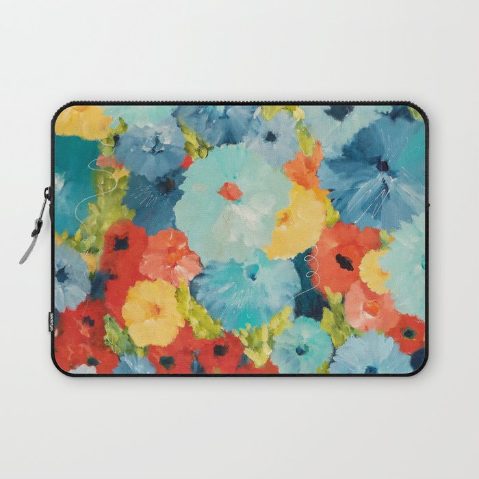 Poppies and Blue Laptop Sleeve