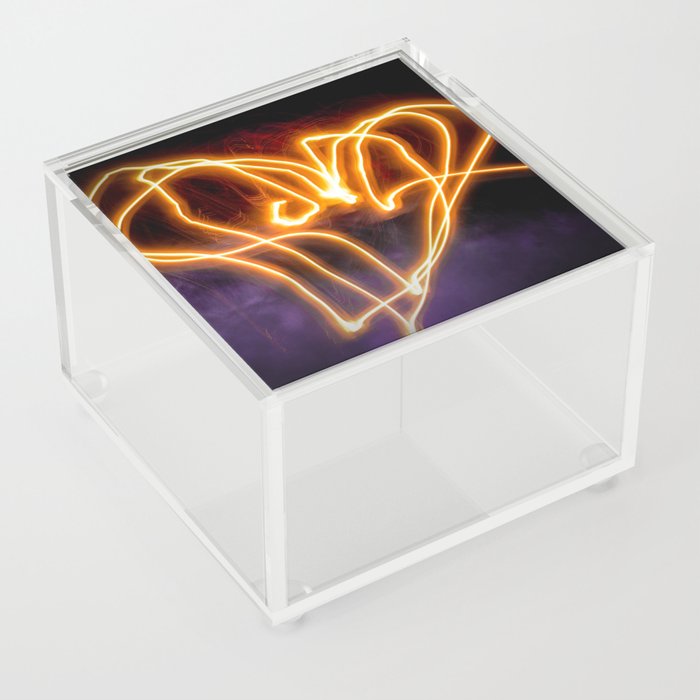 Heart On Fire Acrylic Box