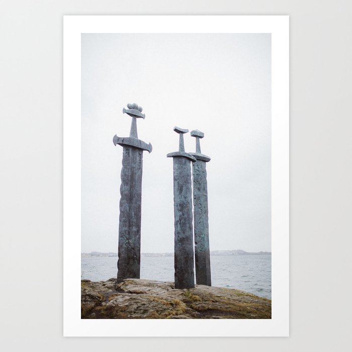 Swords in Rocks, Stavanger Norway/ Sverd i fjell Art Print