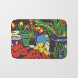 Tulip Bath Mat | Aesthetically, Flowers, Vase, Painting, Abstract, Ink, Digital, Pattern, Tomato, Cooking 