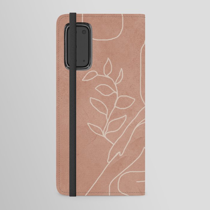 Engraved-logo Phone Pouch In Nude