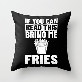 French Fries Fryer Cutter Recipe Oven Throw Pillow