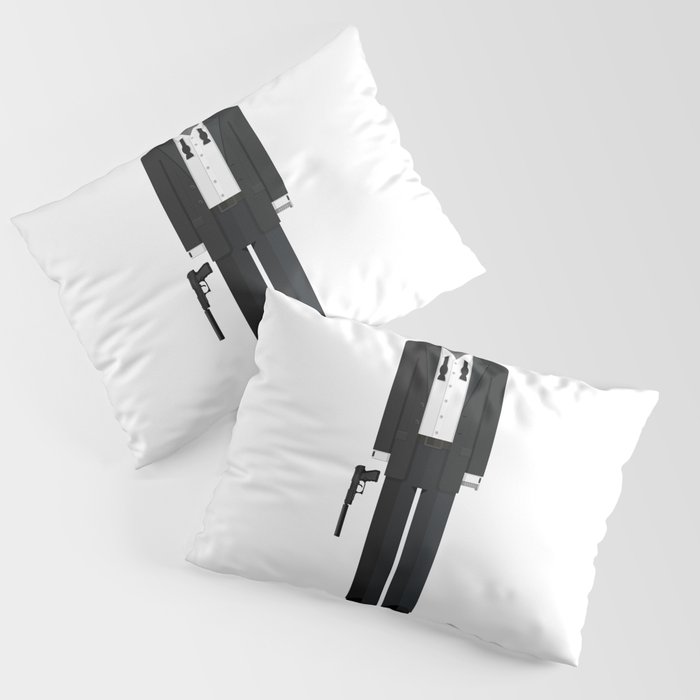 Fictional British Secret Service Agent - Casino Mission Minimal Sticker Pillow Sham