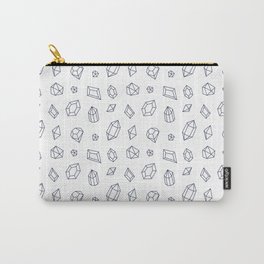 Navy Blue Gems Pattern Carry-All Pouch