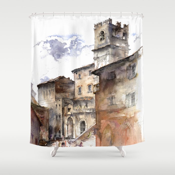 Cortona, Italy Shower Curtain