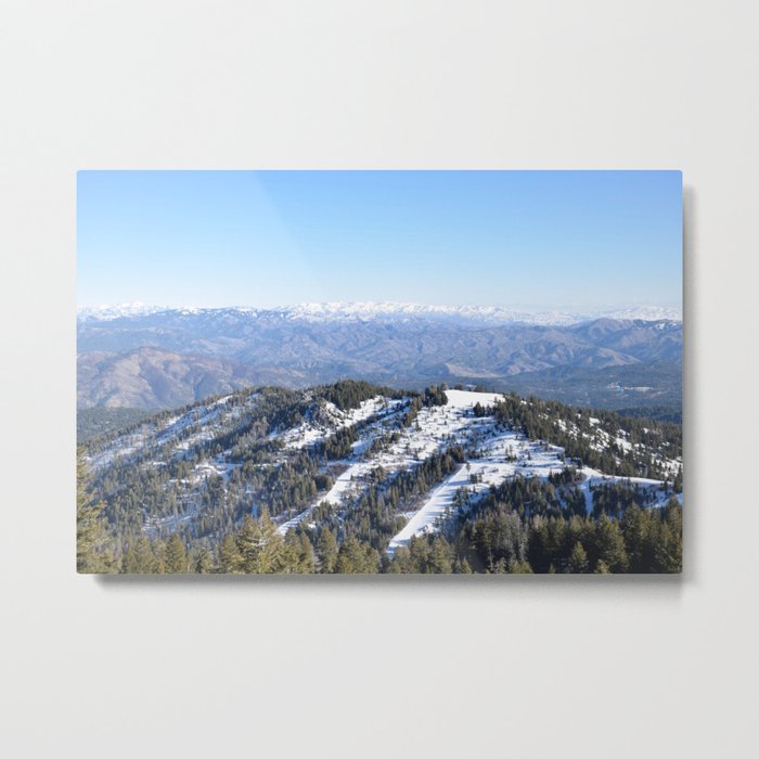 Snowy Boise Mountains Metal Print