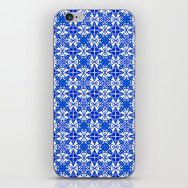 Cheerful Retro Modern Delft Blue Kitchen Tile Mini Pattern  iPhone Skin