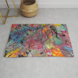 Abstract Painting ; Cosmos Rug