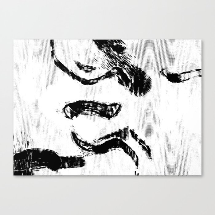 Abstract black and white Canvas Print