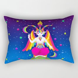 1997 Neon Rainbow Baphomet Rectangular Pillow