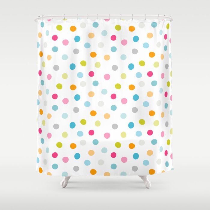 Chickweed Mid Dots Shower Curtain