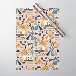 Camping Kit – Orange & Blue Wrapping Paper