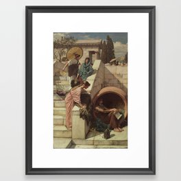 Diogenes by John William Waterhouse Framed Art Print