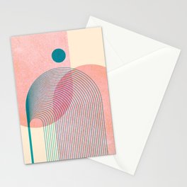 Abstraction_NEW_SPRING_SUMMER_SUNLIGHT_LINE_POP_ART_0304A Stationery Card