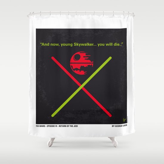 No156 My STAR Episode VI Return of the Jedi WARS minimal movie poster Shower Curtain