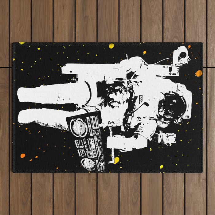 Space Jamz Cosmic Boombox Astronaut Outdoor Rug