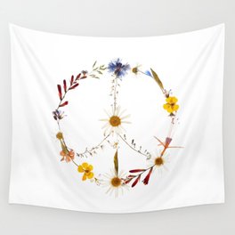 Peace flowers Wall Tapestry