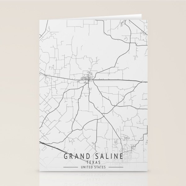 Grand Saline Texas city map Stationery Cards by Serenity by Alex Society6