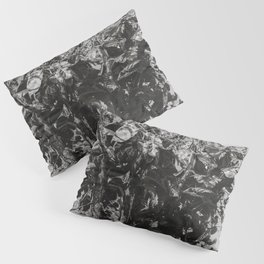 Jungle Leaves - Black and White - Real Tree #3 Pillow Sham