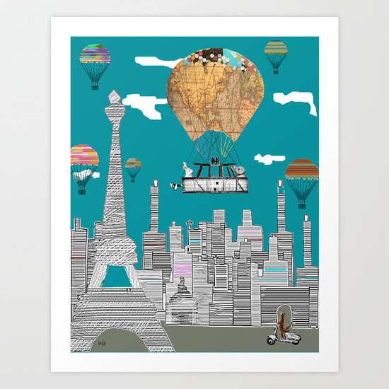 adventure days paris Art Print