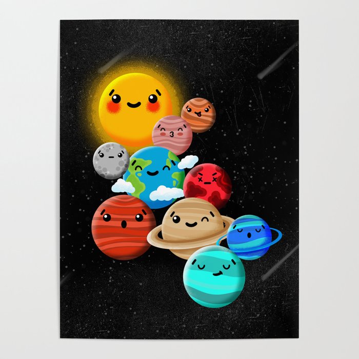 Funny solar system Poster