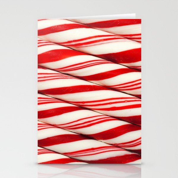 Christmas Candy Cane Pattern Stationery Cards