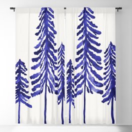 Pine Trees – Navy Blackout Curtain