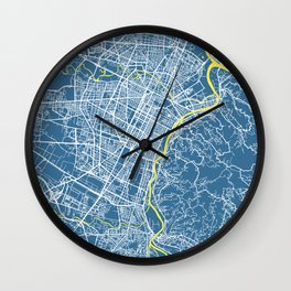 TORINO Map - Italia | Blue | More Colors, Review My Collections Wall Clock