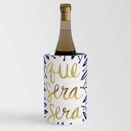 Whatever Will Be, Will Be – Navy & Gold Wine Chiller