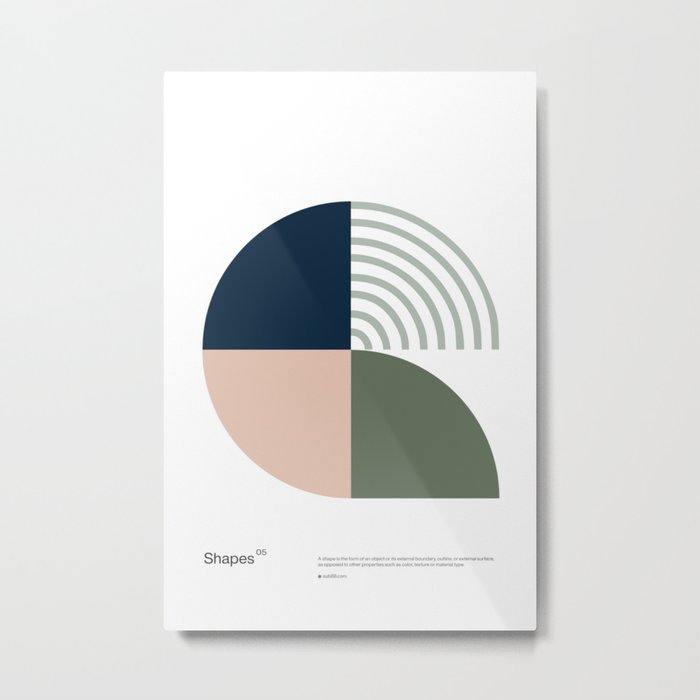 Bauhaus Design and Swiss Graphic Design Shapes 05 Metal Print